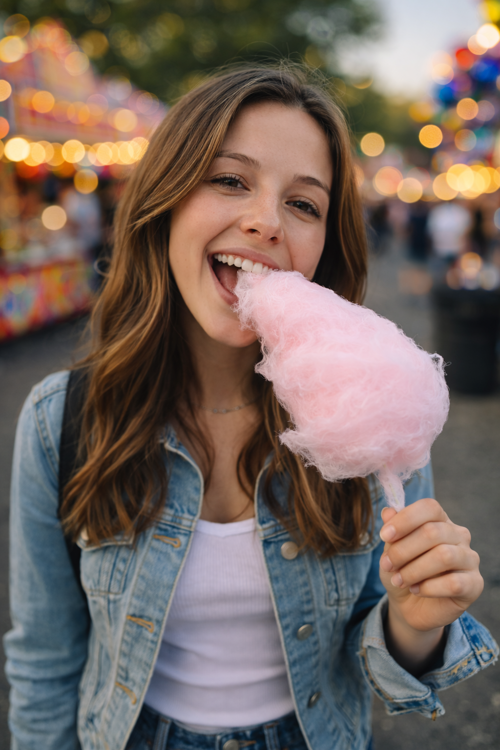 The same portrait with blurred bokeh background