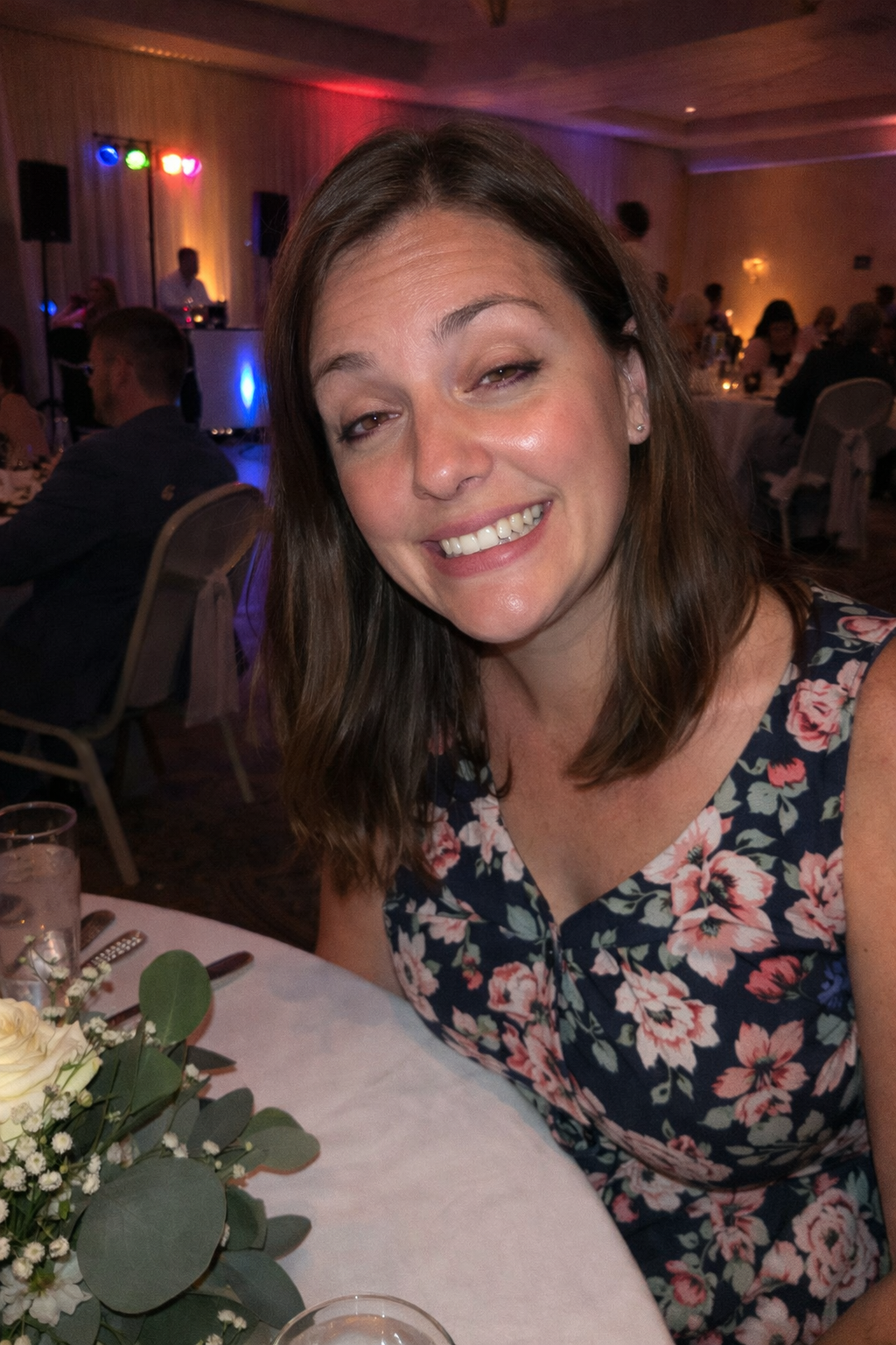 Family photo with one person blinking